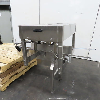 42" x 5" Wide Stainless Steel Pneumatic Actuated Transfer Chute Conveyor