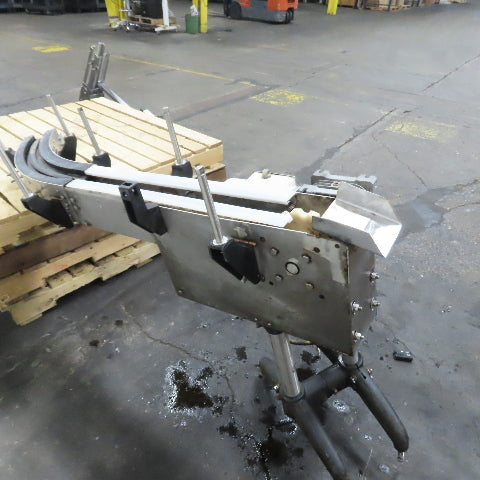 52"x5"Stainless Steel Tabletop Chain Slide Conveyor 230/460V 3Ph 3/4HP W/ Curve