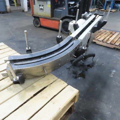 52"x5"Stainless Steel Tabletop Chain Slide Conveyor 230/460V 3Ph 3/4HP W/ Curve