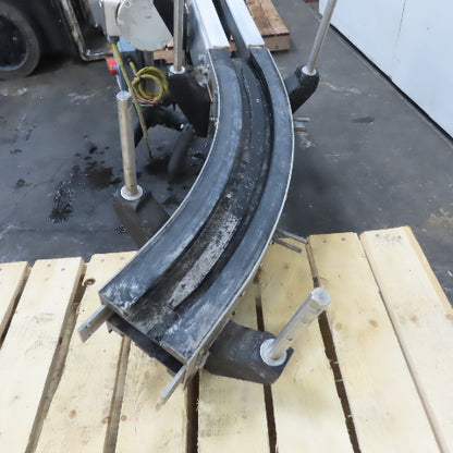 52"x5"Stainless Steel Tabletop Chain Slide Conveyor 230/460V 3Ph 3/4HP W/ Curve