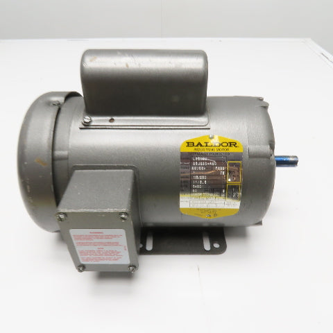 Baldor L3509M 1HP Industrial Electric Motor 115/230V 1Ph 56/56H Frame 3450RPM
