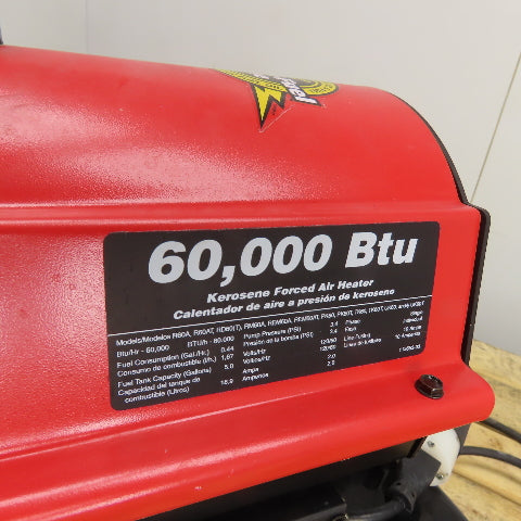 Reddy Heater 60,000 BTU Multi-Fuel Kerosene Forced Air Heater 120V