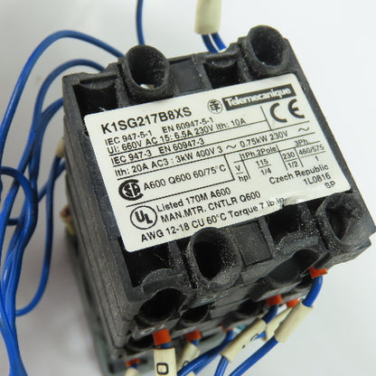 Telemecanique K1SG217B8XS Rotary Cam Switch 20A 600V