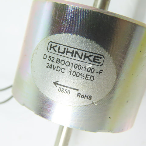 Kuhnke D 52 BOO100/100 -F Rotary Solenoid 24VDC 100%ED 6mm Shaft