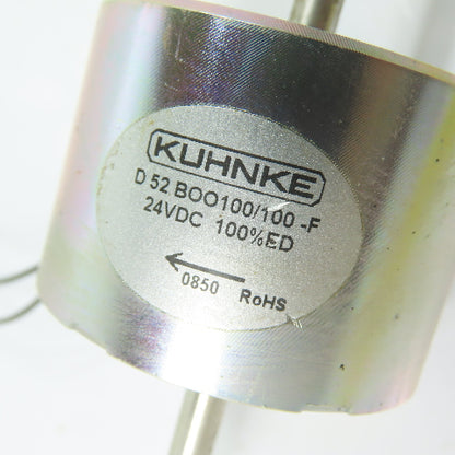 Kuhnke D 52 BOO100/100 -F Rotary Solenoid 24VDC 100%ED 6mm Shaft