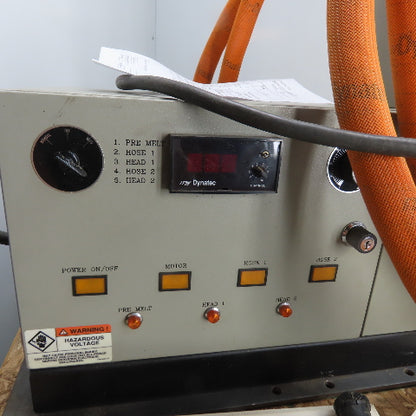 ITW Dynatec 222 SD Hot Melt Adhesive Applicator System 220V 1Ph W/ Hoses, Guns