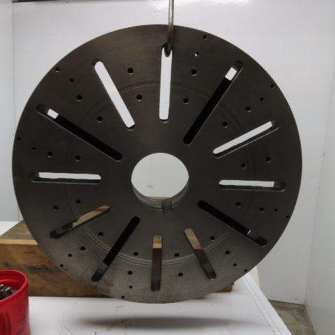 Lathe Faceplate 28" L3 Long Spindle Taper 10-3/8"-4 Thread