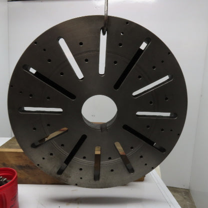Lathe Faceplate 28" L3 Long Spindle Taper 10-3/8"-4 Thread
