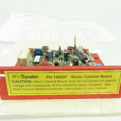ITW Dynatec 100537 Motor Control Board