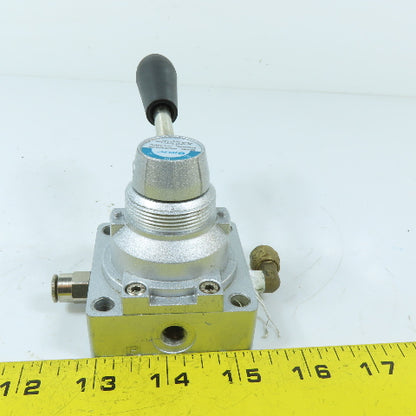 JELPC 4HV230C-06 4/3 Way Manual Rotary Hand Lever Valve 0-1.0MPa 1/8"