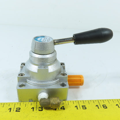 JELPC 4HV230C-06 4/3 Way Manual Rotary Hand Lever Valve 0-1.0MPa 1/8"