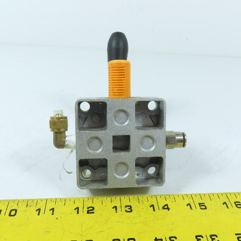 JELPC 4HV230C-06 4/3 Way Manual Rotary Hand Lever Valve 0-1.0MPa 1/8"