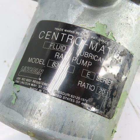 Lincoln 83667 Centro-Matic Fluid Grease Lubricant Ram Pump 20:1 Ratio