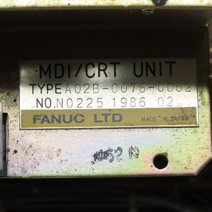FANUC A02B-0076-C062 MDI/CRT Unit CNC Control Display Operator Interface