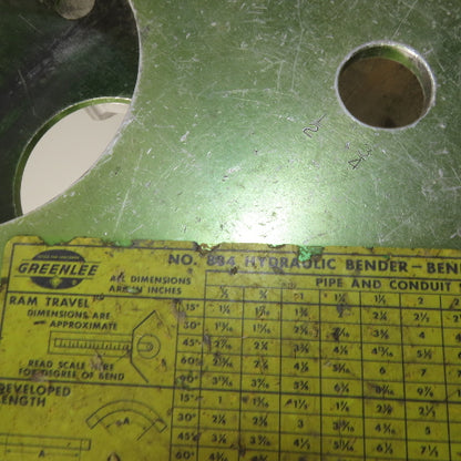 Greenlee No. 884 1-1/4"-4" Hydraulic Pipe Conduit Bender