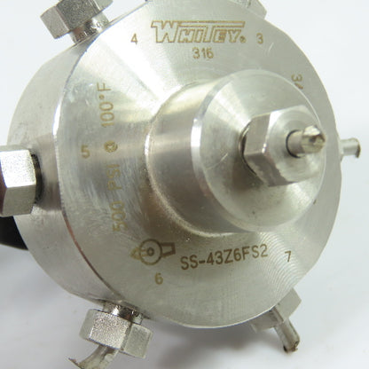 Whitey SS-43Z6FS2 7-Way 316 Stainless Steel Ball Valve 500PSI