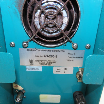 Crest Ultrasonics 4G-250-3 Genesis Tru-Sweep Ultrasonic Generator 120V 4A 1Ph