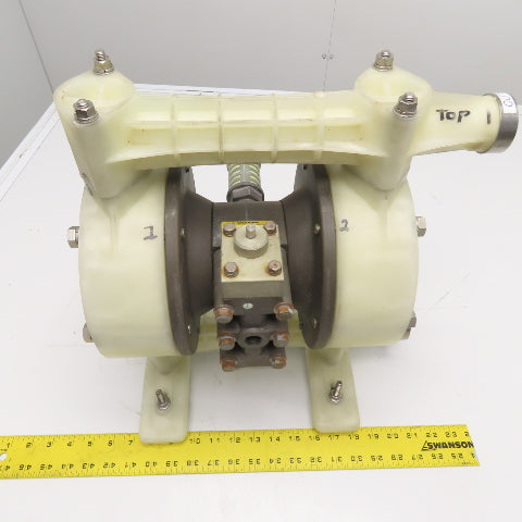 1" NPT Air Operated Double Diaphragm Pump PTFE Polypropylene