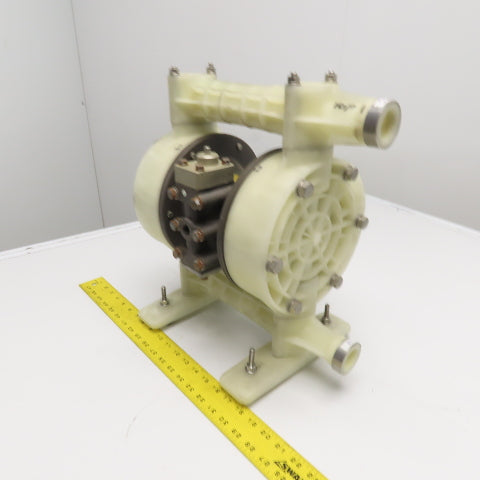 1" NPT Air Operated Double Diaphragm Pump PTFE Polypropylene