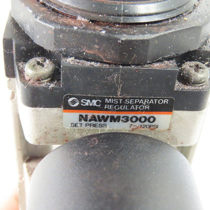 SMC NAWM3000 Pneumatic Mist Separator/Regulator 7-120PSI 3/8" NPT