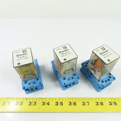 Finder Type 60.12 10A 250V General Purpose Relay 24VAC Coil Lot Of 3
