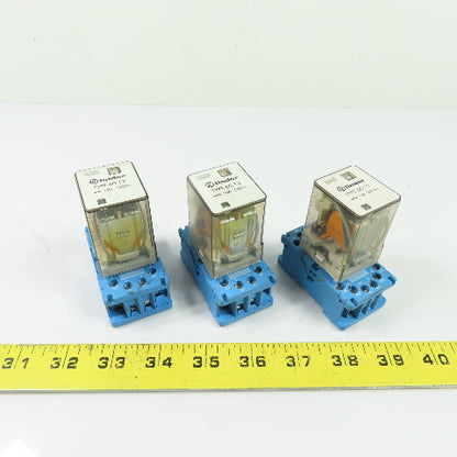 Finder Type 60.12 10A 250V General Purpose Relay 24VAC Coil Lot Of 3