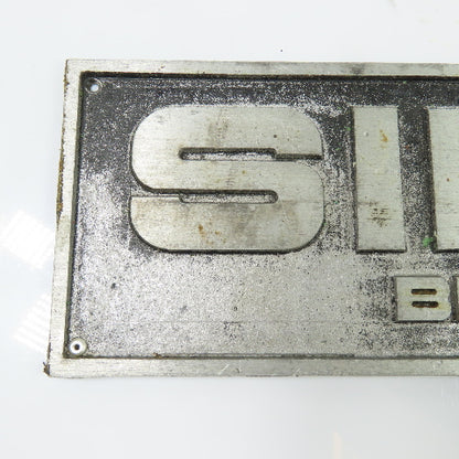 SINICO Cast Aluminum Machine Builder Nameplate Sign 15-1/2" x 4-1/4"