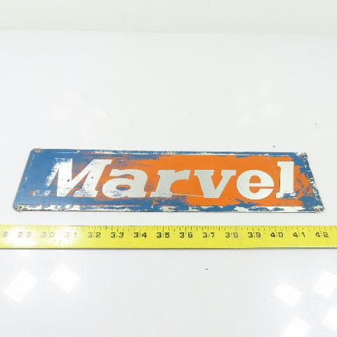 Marvel N/A Cast Machine Builder Nameplate Sign 14-1/2" x 3-1/2"