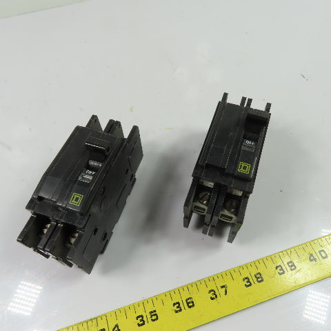 Square D QOU220 20A 2-Pole Miniature Circuit Breaker 120/240V HACR Lot Of 2
