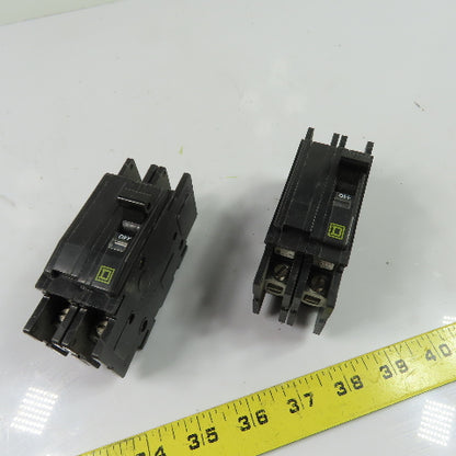 Square D QOU220 20A 2-Pole Miniature Circuit Breaker 120/240V HACR Lot Of 2