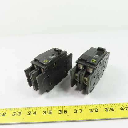 Square D QOU220 20A 2-Pole Miniature Circuit Breaker 120/240V HACR Lot Of 2