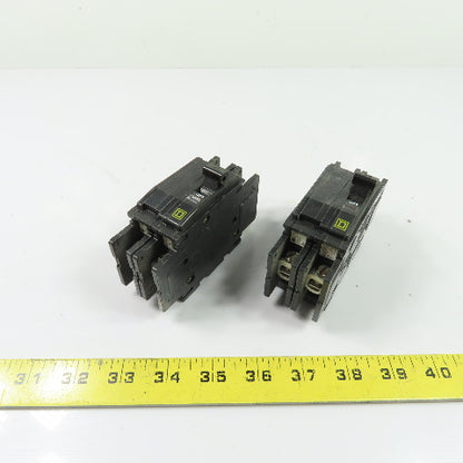 Square D QOU220 20A 2-Pole Miniature Circuit Breaker 120/240V HACR Lot Of 2
