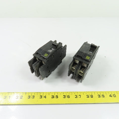 Square D QOU220 20A 2-Pole Miniature Circuit Breaker 120/240V HACR Lot Of 2