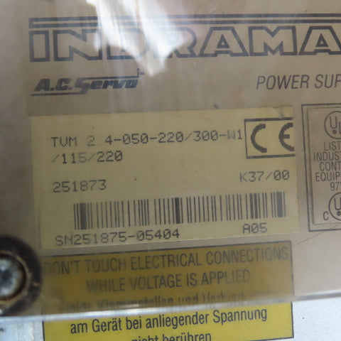 Indramat 251873 TVM2.4-050-220/300-W1/115/220 AC Servo Power Supply 115/220V