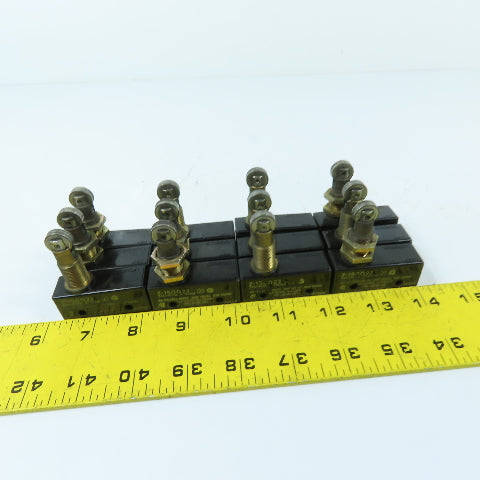 Omron Z-15GQ22 15A Roller Plunger Limit Switch 125/250/480VAC Lot Of 12