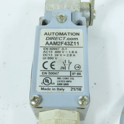 AutomationDirect AAM2F43Z11 IP66 Roller Lever Limit Switch 400VAC/24VDC