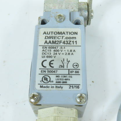 AutomationDirect AAM2F43Z11 IP66 Roller Lever Limit Switch 400VAC/24VDC
