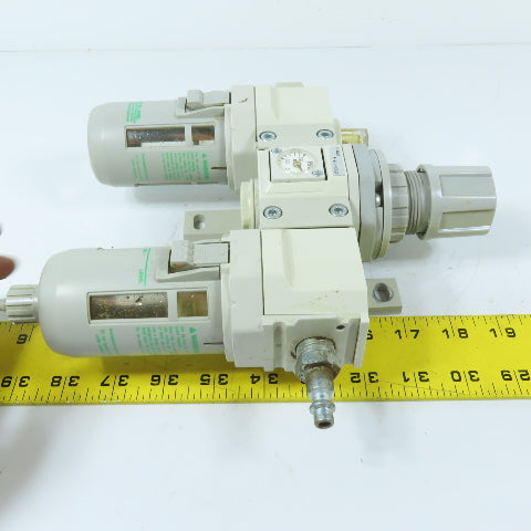 CKD R3000-10N-W 1/4" NPT Air Filter Regulator Lubricator FRL 150PSI