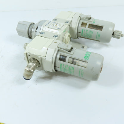 CKD R3000-10N-W 1/4" NPT Air Filter Regulator Lubricator FRL 150PSI