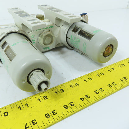 CKD R3000-10N-W 1/4" NPT Air Filter Regulator Lubricator FRL 150PSI
