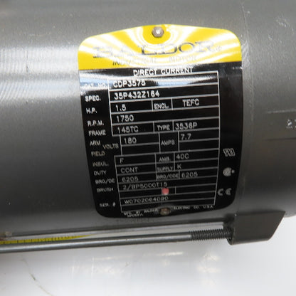 Baldor 35P432Z164 CDP3575 1.5HP 180V DC Industrial Motor 1750RPM 145TC Tested