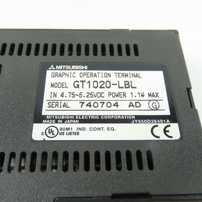 Mitsubishi GT1020-LBL GOT1000 Operation Terminal HMI Touch Screen 4.75-5.25VDC