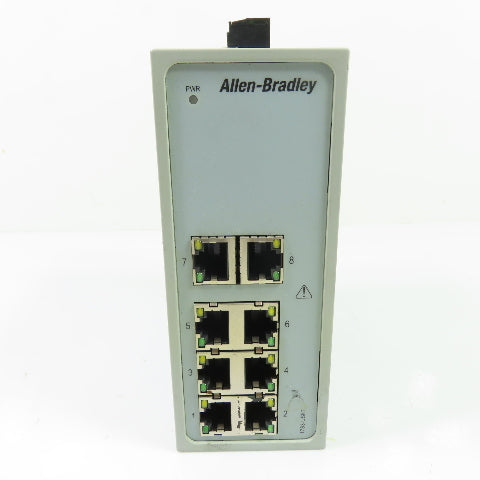 Allen-Bradley 1783-US8T 8-Port Unmanaged Ethernet Switch 24V AC/DC Ser A