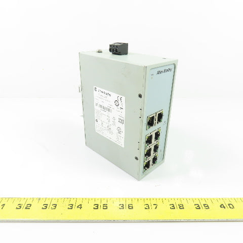 Allen-Bradley 1783-US8T 8-Port Unmanaged Ethernet Switch 24V AC/DC Ser A