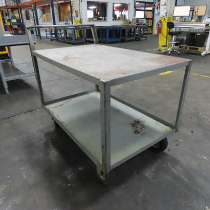 48" x 30" Heavy Duty Rolling Steel Industrial Cart Work Stand W/ Casters