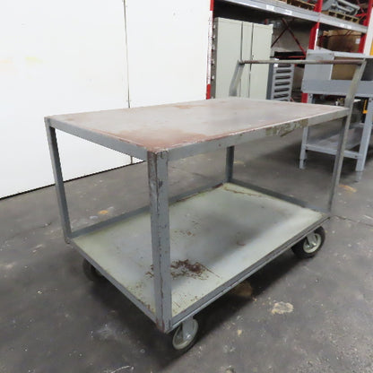 48" x 30" Heavy Duty Rolling Steel Industrial Cart Work Stand W/ Casters