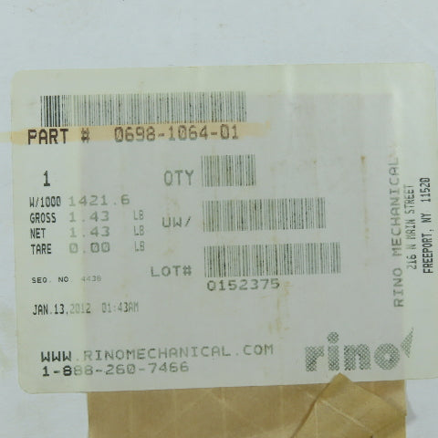Rino Mechanical 0698-1064-01 16 Tooth Gear Box Helical Gear 20mm Bore