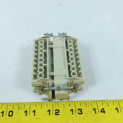 Harting 09 33 016 2701 09 33 016 2601 16-Pin M/F Insert Connector Set 500V
