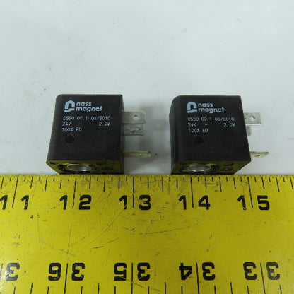 Nass Magnet 0550 00.1-00/5010 24V Solenoid Valve Coil 2.0W 100% ED Lot of 2