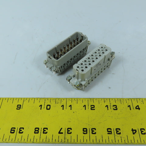 EPIC 10530000/10531000 H-A 16 SS/BS 16-Pin Male & Female Connector Set 600V